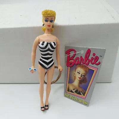 $4.99 • Buy New Vintage Mattel 1995 Barbie Keychain Original Black White 1960 Basic Fun