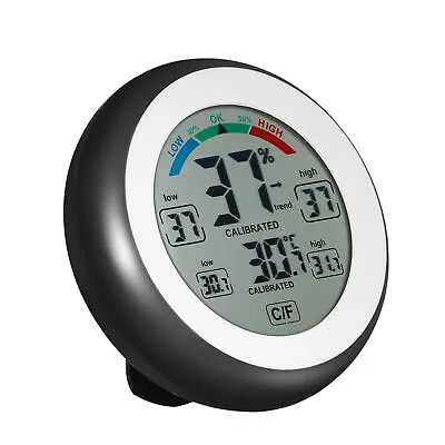 Indoor LCD Digital  Hygrometer  Meter Max Min Value G8J5 • £8.54