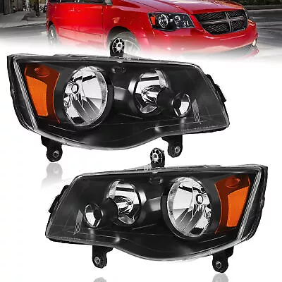 2X Headlights For 11-20 Dodge Grand Caravan 08-16 Chrysler Town & Country 4-Door • $95.99