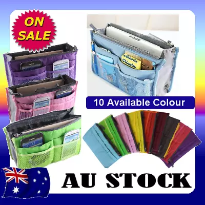 $9.95 • Buy Bag Insert Organiser Handbag Women Travel Purse Pouch Bag In Bag Organiser