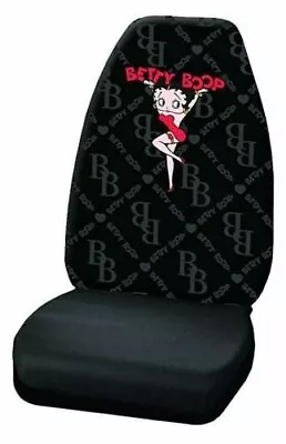 $14.99 • Buy Betty Boop Chainlink Style HB Seat Cover Black & Red