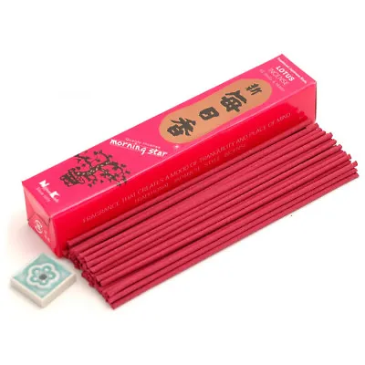 Japanese Nippon Kodo Morning Star LOTUS Incense 50 Sticks With Incense Holder • $7.95