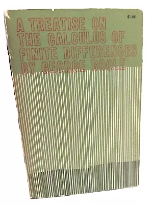 A TREATISE ON THE CALCULUS OF FINITE DIFFERENCES By George Boole • $14.75