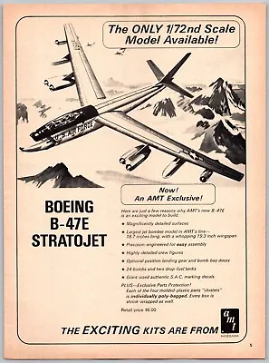 AMT Boeing B-47E Stratojet 1/72 Model Vintage April 1969 Full Page Print Ad • $11.99