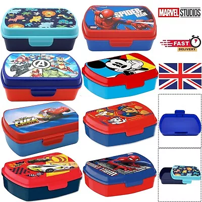 20cm Licensed Plastic Boys Lunch Box Food Container Picnic School Food Box 3+Y • £7.99