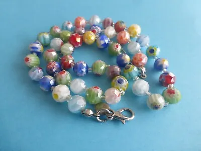 Faceted Murano Style Beaded Necklace • £6.50