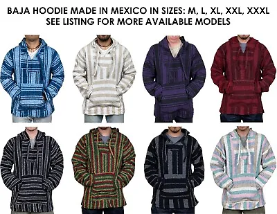 Mexican Poncho Baja Hoodie-Surfer DrugRug Jacket Unisex Sz: M L XL 2XL 3XL • $25.99