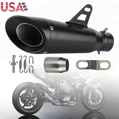 $52.95 • Buy Motorcycle Racing Exhaust Pipe Slip On 38-51mm For Kawasaki ZX6R Ninja Yamaha R6