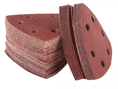 £5.99 • Buy 50 Pcs 90mm Fine 240 Grit Triangle Mini Delta Detail Sander Sanding Pads Bosch