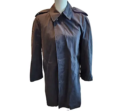 Vintage US Military Black Trench Coat All Weather Mens Size 36 S • $52.46