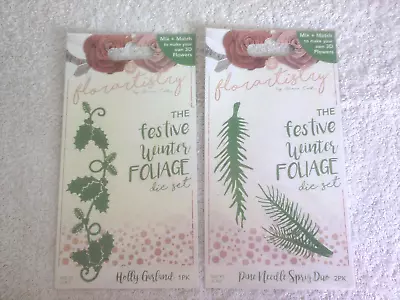 £5.99 • Buy Florartistry Festive Winter Foliage Die Set X2 Holly Garland/Pine Needle Duo