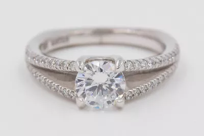 NEW Ladies A. Jaffe 18K Diamond Engagement Ring Semi-Mt .34 Ctw MES349 • $1699