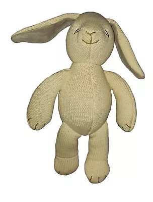 Miyim Simply Organic Beige 10  Knit Bunny Rabbit Plush Lovey • $14.99