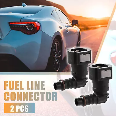 2pcs Car Fitting Fuel Line Quick Connect 90 Degree For 3/8 To 5/16 ID Nylon Tube • $12.82