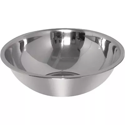 2X Deep Mixing Bowl Cooking Baking Stainless Steel Bowl Flat Base Different Size • £11.99