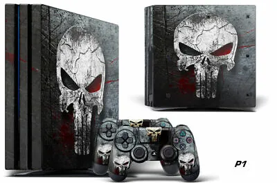 $26.07 • Buy Decal Skin Wrap For PS4 Pro Playstation 4 Pro Console & Controller Stickers SKUL