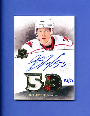 2010 UD HOCKEY THE CUP JEFF SKINNER HONORABLE NUMBERS RPA Rookie Auto 53/53 RC • $350