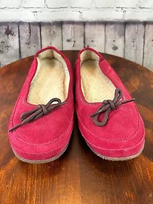 L.L. Bean Women’s Size 8M Hearthside Sherpa Slippers Shearling Suede • $24.99