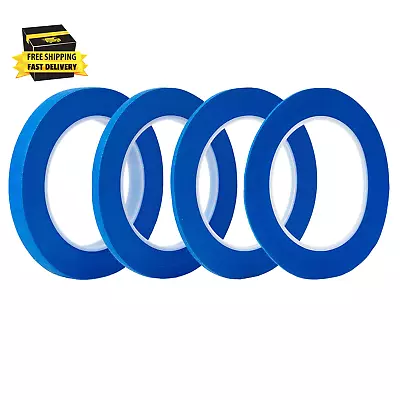 4 Rolls Fine Line Tape(Blue) Fineline Masking Tape In 1/16 1/8 1/4 And 1/2 In • $11.52