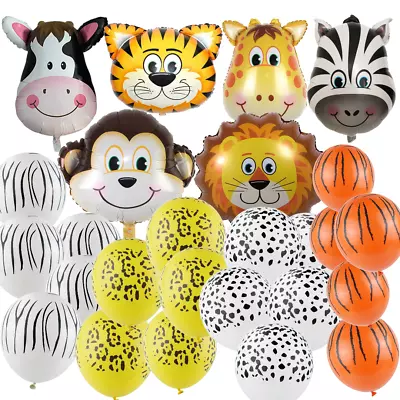 Jungle Animal Safari Animal Balloons Party Balloons Birthday Decoration Balloons • £2.49