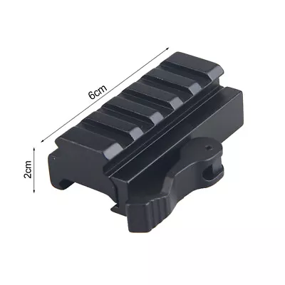 5 Slot Flat Top Quick Detach 1/2 Riser Scope Sight Mount For 20mm Picatinny Rail • $9.99