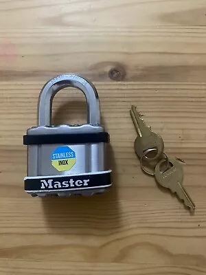 Master Lock Excell Laminated Stainless Steel 51mm Padlock MLKM5ESTSCC • £11