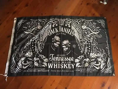 AUS SELLER  PRE OWNED JACK DANIELS WHISKEY Banner Man Cave Flag WALL HANGING • $43