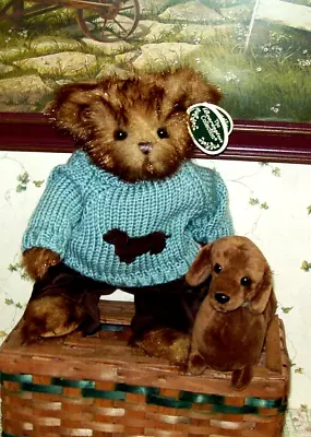 DANNY & DOXIE Duchshund Bearington 14  Bear Faux Mink Series #179854 New 2008 • $52.99