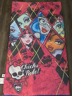 2012 Monster High Sleeping Bag Slumber Sack Sleeping Bag 29  X 53  When Zipped • $18.40