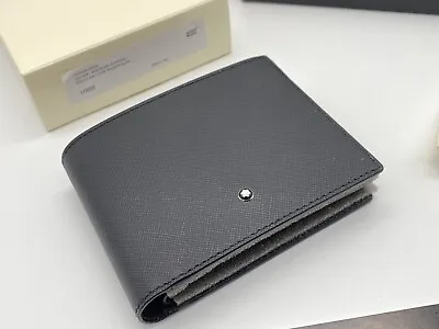 Montblanc Sartorial Black Leather 6cc 2 View Pocket Wallet New 100% Genuine $525 • $325