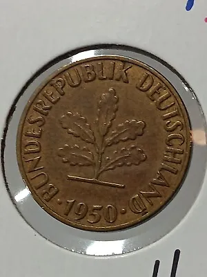 1950-O Germany 5  Pfennig Xf CHOICE  O/377 • $1.99