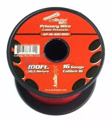 Audiopipe AP16100RD 16 Gauge 100ft Red Primary Wire • $16.99