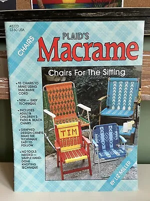 1987 Plaid’s Macrame Chairs Project Pattern Book • $8