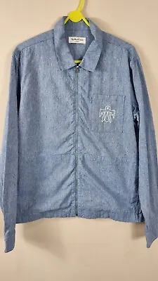 YMC Bowie Shirt Zip Overshirt Pocket Embroidered Rare Medium You Must Create  • £63.92