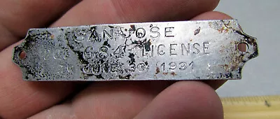 Vintage San Jose (California) 1931 Metal Dog Tag Pet License Some Stains • $7.99