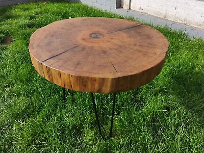£180 • Buy Handmade Wooden Resin Coffee Table Elm Oak Old Trunk Of Tree