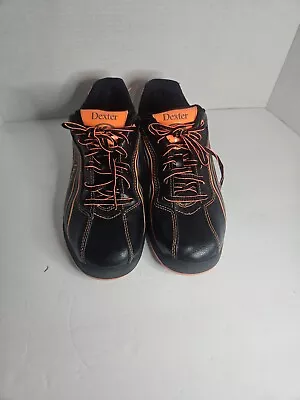 Dexter Mens US Size 9.5 M (D) Black Orange Keith Bowling Shoes B2266-1 • $30