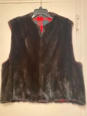 Sale ! Women’s Ranch Mink Dark Brown Zip Front Vest • $199
