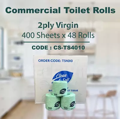 Toilet Paper Tissue 2 Ply 48 Rolls X 400 Sheets Premium Soft Thick Absorbent 1CT • $35.10