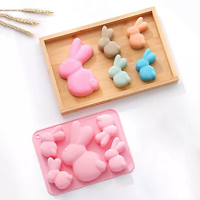Easter Bunny Silicone Treat Mold 5 Cavities Chocolate Candy Easter • $10.16