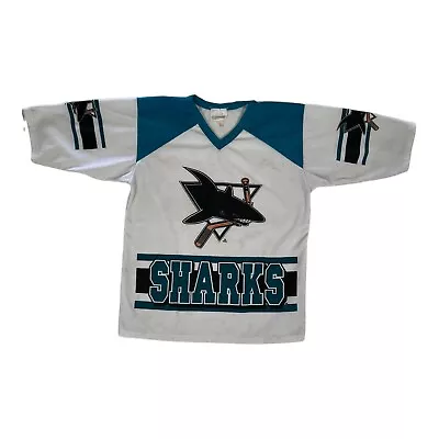 Vintage San Jose Sharks Jersey Size S/M 90s White NHL  • $20