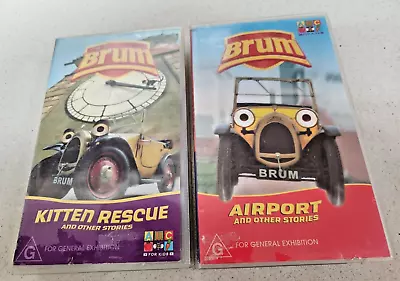 BRUM X 2 VHS TAPES - Airport & Other Stories + Kitten Rescue & Other Stories • $35