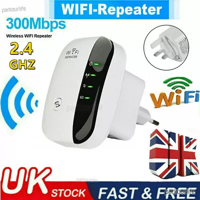 WiFi Signal Repeater 2.4Ghz Extender Range Booster Internet Network Amplifier UK • £8.89