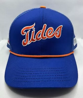 Norfolk Tides Minor League Baseball Hat Snapback Adult Blue Orange Rope • $14.99