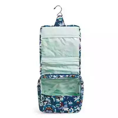 Vera Bradley Grand Hanging Organizer Floral Bursts NWT Makeup Bag Blue • $44.64