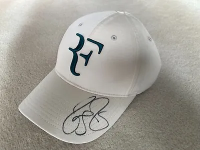 £400 • Buy Roger Federer Signed Uniqlo RF Cap - Off White & Green - Laver Cup 2022