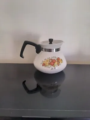 Vintage 1970s Corning Ware Enamel Spice Of Life Coffee Tea Pot P-106-8  • $39