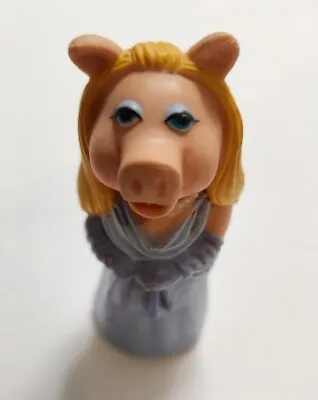 1978 Vintage Jim Henson's Miss Piggy In Purple Dress PVC Figure Finger Puppet #1 • $4.99