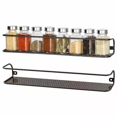 NEX Spice Racks Wall Mounted Spice Storage Brown Big Size- 2 Pack • $20.46