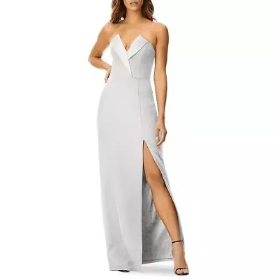 Aidan By Aidan Mattox Womens Ivory Split Hem Evening Dress Gown 2 BHFO 4349 • $31.99